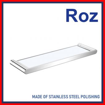 ROZ 11205-P GLASS SHELF S/S POLISH
