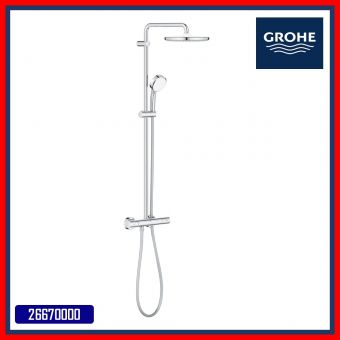 GROHE 26670000 TEMP COSMO 250 SHOWER SYS W/THERMOSTAT