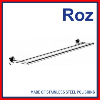 ROZ 3413-P DOUBLE TOWEL BAR S/S POLISH