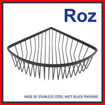 ROZBATH 3606B-B ROUND BASKET S/S MATT BLACK
