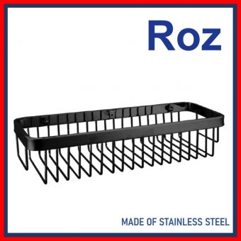 ROZBATH 3610A-B ROUND BASKET S/S MATT BLACK                     