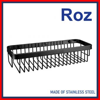 ROZBATH 3611A-B ROUND BASKET S/S MATT BLACK                 