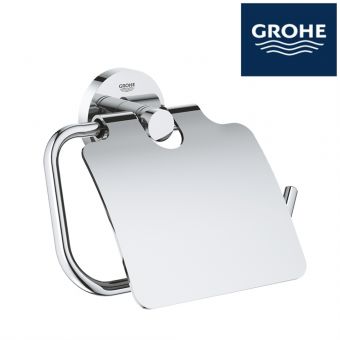 GROHE 40367001 ESSENTIAL TOILET PAPER HOLDER W/COVER