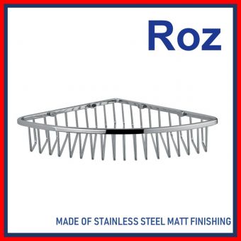 ROZ 501-M CORNER CADDY 30X22CM S/S MATT