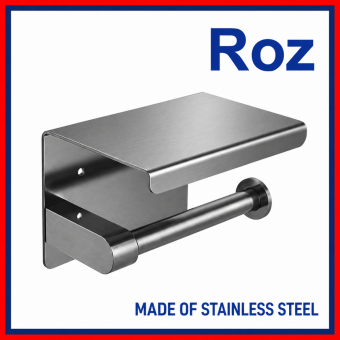 ROZ 5124-PGR SINGLE PAPER HOLDER WITH TRAY GUNMETAL