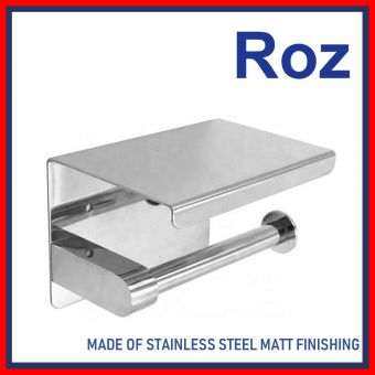 ROZ 5124-S SINGLE PAPER HOLDER WITH TRAY S/S SATIN