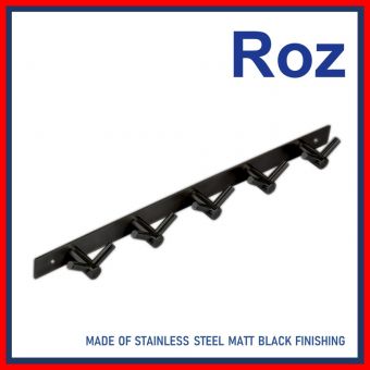ROZ 5516B-5 ROBE HOOK S/S BLACK