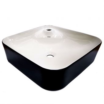 ROZ 6063-WB SQ THIN RIM BASIN CORNER TAP BLACK