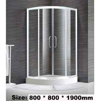 ROZ RN-6112A 80CM CURVE CORNER SCREEN + RH-023A TRAY (Without Back Panel design)