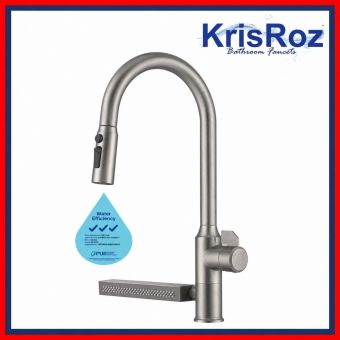 KRISROZ KY7911SS PULL OUT SINK MIXER S/S SATIN