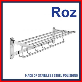 ROZ 8008-P MOVEABLE TOWEL RACK S/S POLISH