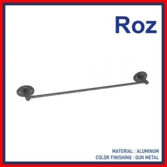 KRISROZ 8708-GR SINGLE TOWEL BAR ALUM GREY