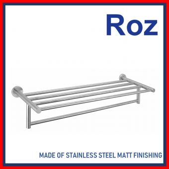 ROZ HK29-12-S ROUND TOWEL RACK S/S SATIN