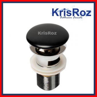 KRIS 1 1/4 KP603 POP WASTE OVERFLOW BLACK