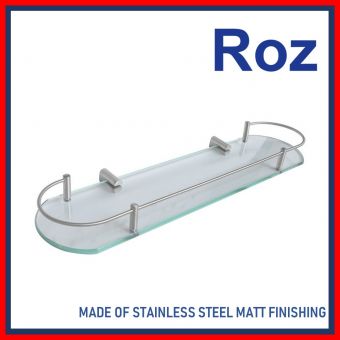 ROZ OVAL 307-M GLASS SHELF S/S MATT (NEW)