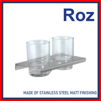 ROZ OVAL 310-M DOUBLE CUP HOLDER S/S MATT