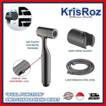 KRIS QF-010-PGR GUN METAL  BIDET SPRAY SET
