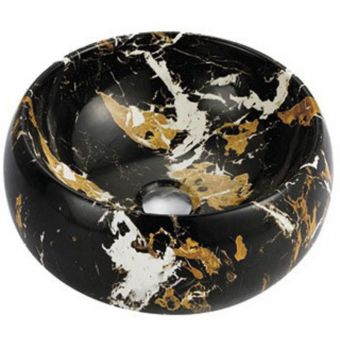 Roz 81030-C Black-Gold-White Salad Basin