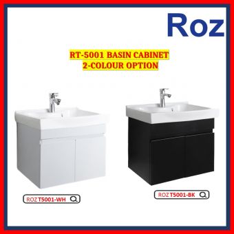 ROZ RT-5001 BASIN CABINET  BLACK / WHITE