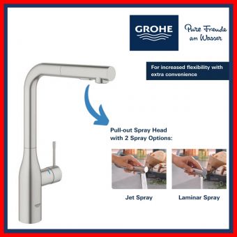Grohe 30270DC0 Essence L-spout Sink Mixer