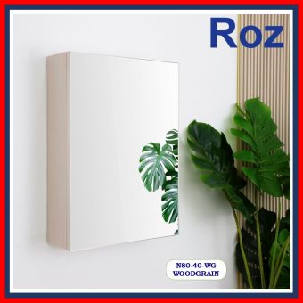ROZBATH N80-40-WG MIRROR CABINET WOODGRAIN