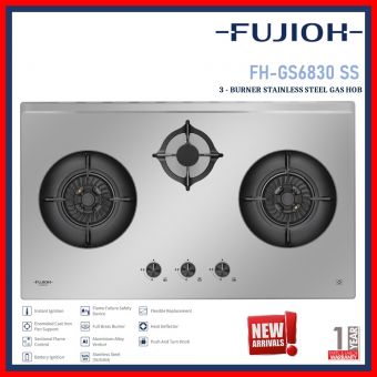 FUJIOH FH-GS6830​ SS​​  3-BURNER S/S  HOB