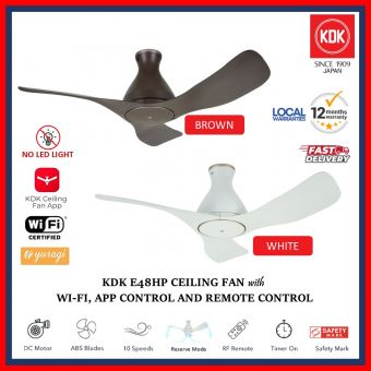 KDK AIRY E48HP 48inch 3-Blades WIFI-Control DC Fan (NO LED Light)