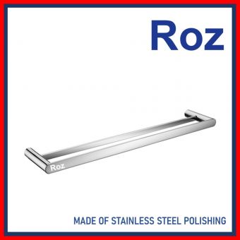 ROZ 11213-P DOUBLE TOWEL BAR S/S POLISH