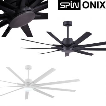 Spin Onix Ceiling Fan 60/72/84 inch with Light Option