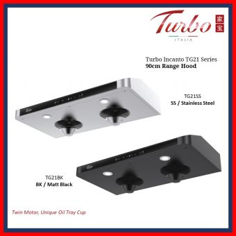 TURBO INCANTO TG21 (SS/BK) SERIES 90CM RANGE HOOD