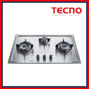 TECNO TS8633TRSV 3-Burner 86cm Stainless Steel Cooker Hob