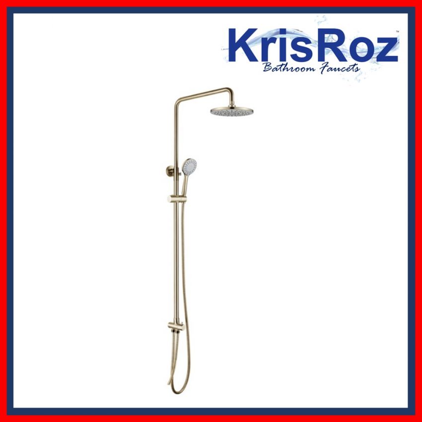 KRISROZ KSP81011BG RAIN SHOWER SET BRUSH GOLD