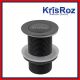 KRIS 1.1/4 3003A-B  WASTE W/O OVERFLOW BLACK COLOUR        