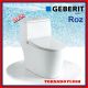 KRISROZ KWC-939 (GEBERIT+TORNADO FLUSH) One Piece WC + ROZ RZU-8462 (159) ELONGATED UF COVER