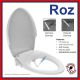 ROZ RZP-8621 ANTI-BACKFLOW ELONGATED PP BIDET COVER