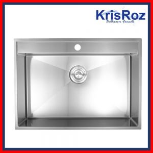 KRISROZ RZ-8302C-700NN 1-BOWL TAP DECK NANO S/S