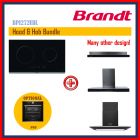 Brandt Bundle: BPI272UBL Hob & Hood with optional PWP Oven
