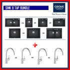 Grohe Composite Sink + Bau Series Kitchen Sink Mixer