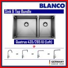 BLANCO QUATRUS R15 435/285-IU (LEFT BOWL) & Faucets bundle