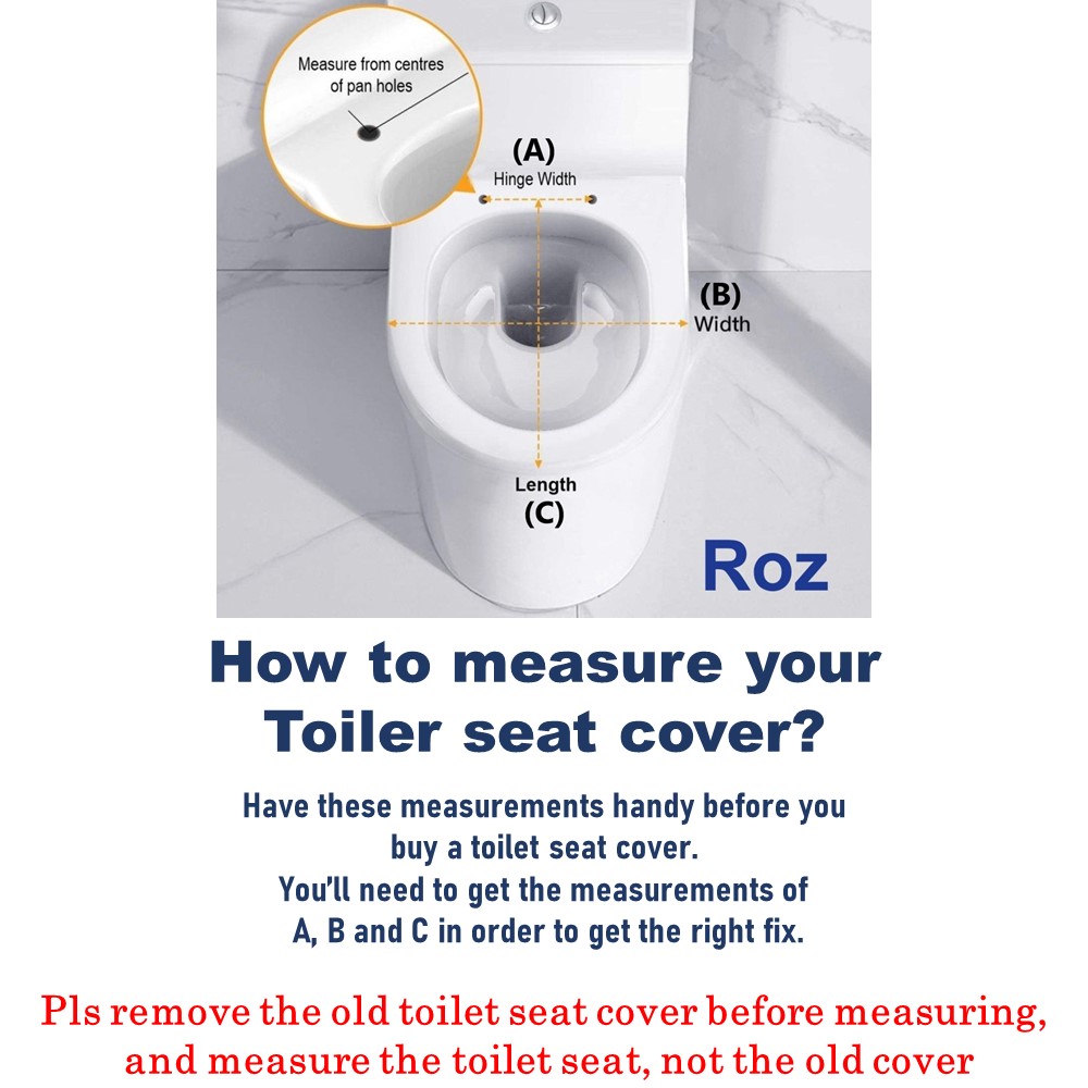 how to measure toilet seat cover